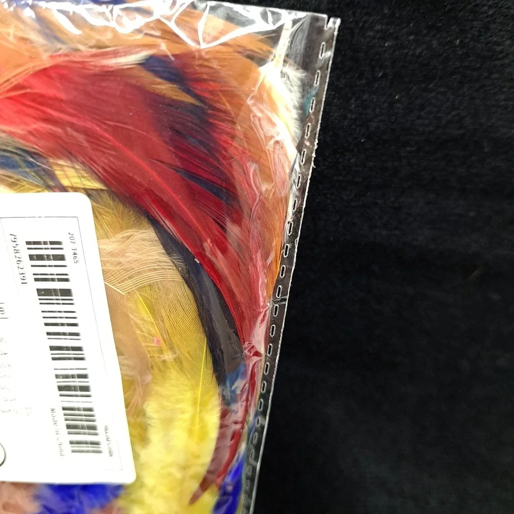 NIP 100pcs Pointed Chicken Feathers Colorful DIY Dream Catcher Craft Jewelry New
